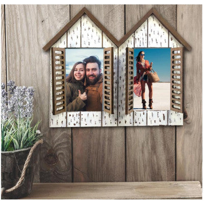Cadre Double Volet Rustique - 33 X 26 Cm