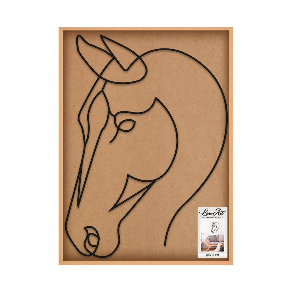 Déco Murale En Métal Cheval - 70 Cm