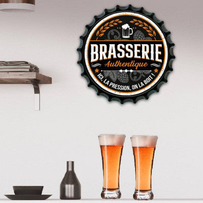 Déco Murale Style Capsule En Métal - Brasserie