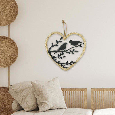 Décoration à Suspendre - Coeur Oiseaux