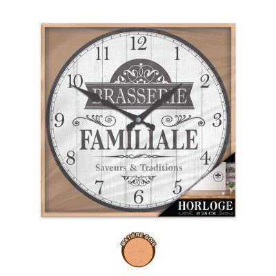 Horloge à Message - Brasserie Familiale - 28 Cm