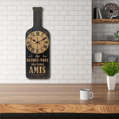 Horloge En Forme De Bouteille - Bons Amis - 64 Cm