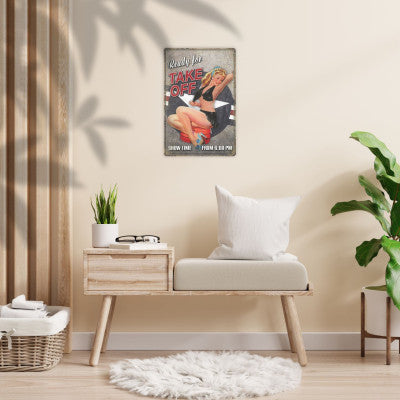 Panneau En Métal 20 X 30 Cm - Ready For Take Off