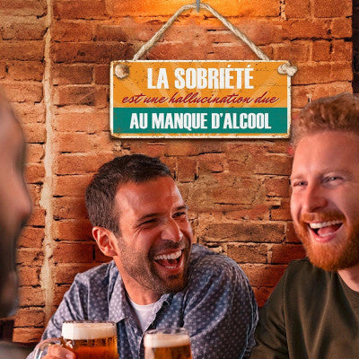 Plaque En Métal 30x 13 Cm Avec Effet Vieilli - La Sobriété