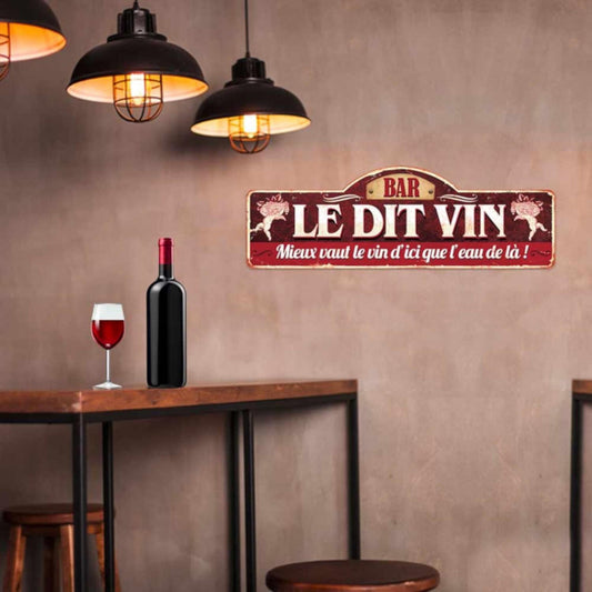 Plaque Métal Géante – Le Dit Vin