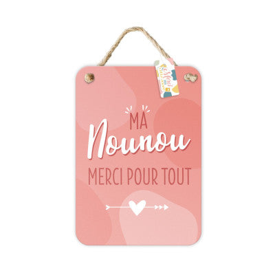 Plaque Métal Ma Nounou Merci Pour Tout