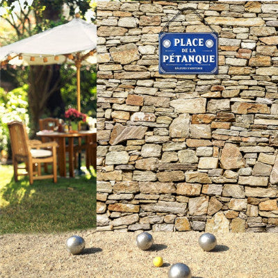 Plaque Métal - Place De La Pétanque - Le QG Des Boulistes
