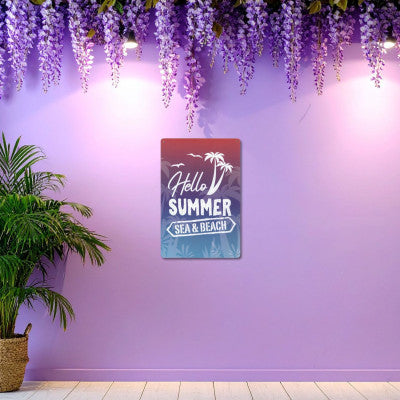Plaque Summer - Hello Summer Sea And Beach