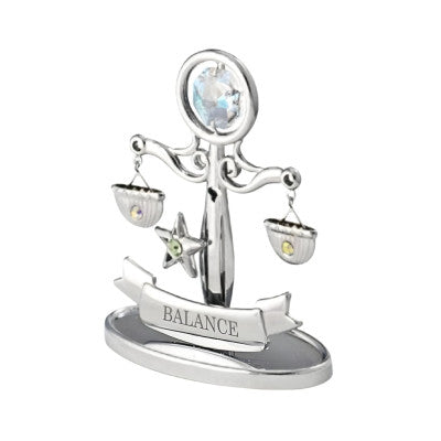 Statuette Argentée Crystocraft - Signe De La Balance