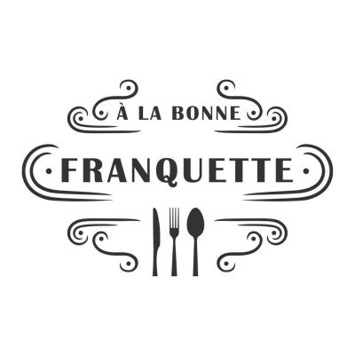 Sticker Mural "À La Bonne Franquette" 70x50cm - Déco Cuisine Bistro