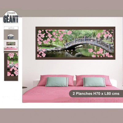 Sticker Géant Jardin Zen | Trompe L'œil Paysage Asiatique