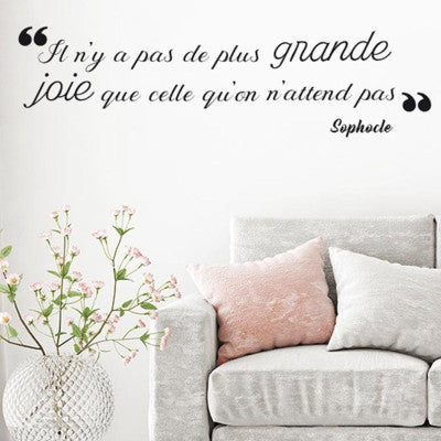 Sticker Mural Citation "La Plus Grande Joie" - Sophocle