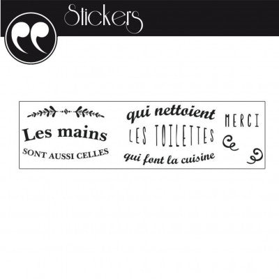 Stickers Citation - Les Mains Qui Nettoient Les Toilettes...