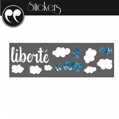 Sticker Mural Liberté & Nuages | Décoration Poétique Chambre