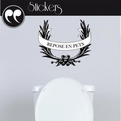 Sticker Toilettes Humour "Repose En Pets" | Déco WC Originale