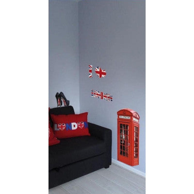 Stickers Londres 70x50 Cm - Décoration Murale Cabine Anglaise Et Union Jack