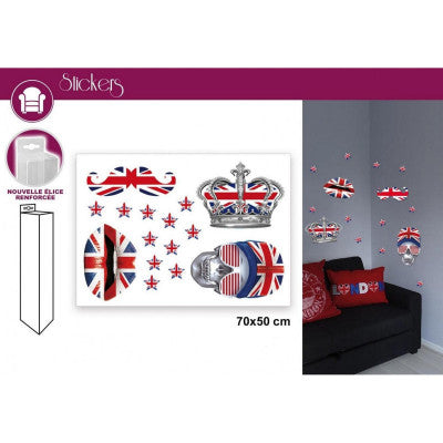 Stickers Muraux Angleterre - Queen Of England 70x50 Cm