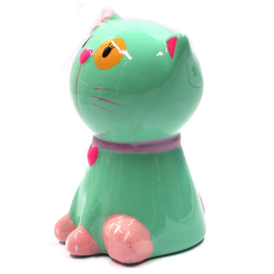 Tirelire Chaton Bleu 12 Cm