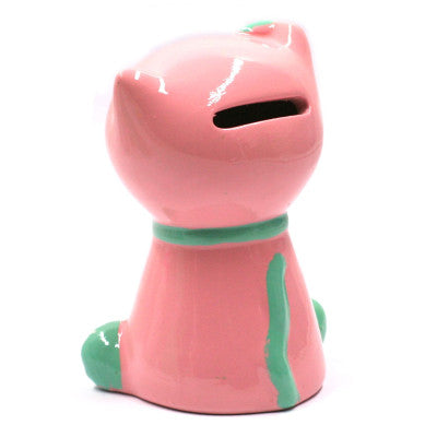 Tirelire Chaton Rose 12 Cm