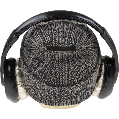 Tirelire Crane Avec Bonnet Et Casque - Gris
