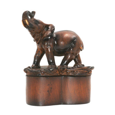  Boite Imitation Bois Eléphant - Boîte Trésor Savane