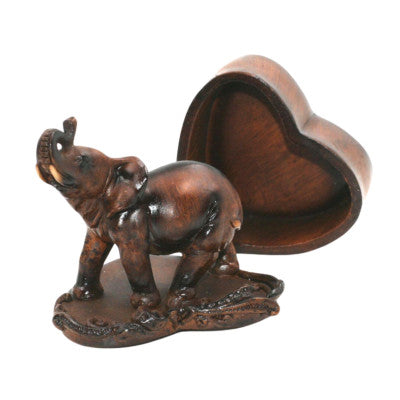  Boite Imitation Bois Eléphant - Boîte Trésor Savane