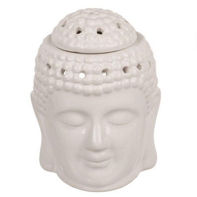  Brûle Parfum En Céramique - Bouddha Blanc 12 Cm