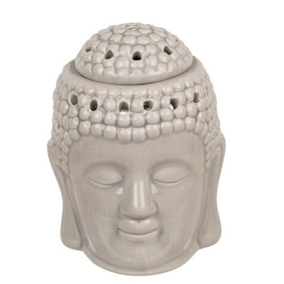  Brûle Parfum En Céramique - Bouddha Gris 12 Cm