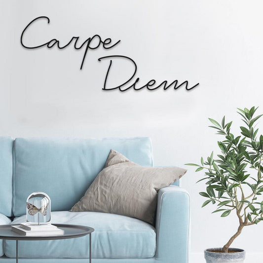  Carpe Diem Déco Murale Métal - 88 Cm