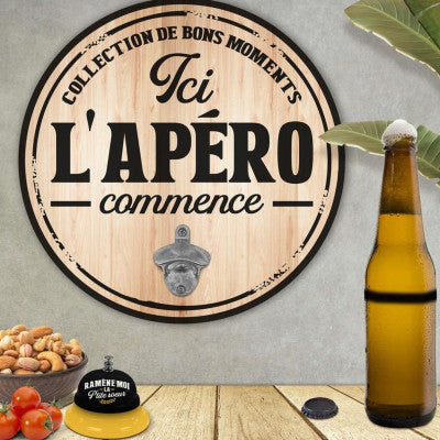 Décapsuleur Mural En Bois - Ici L'apéro Commence