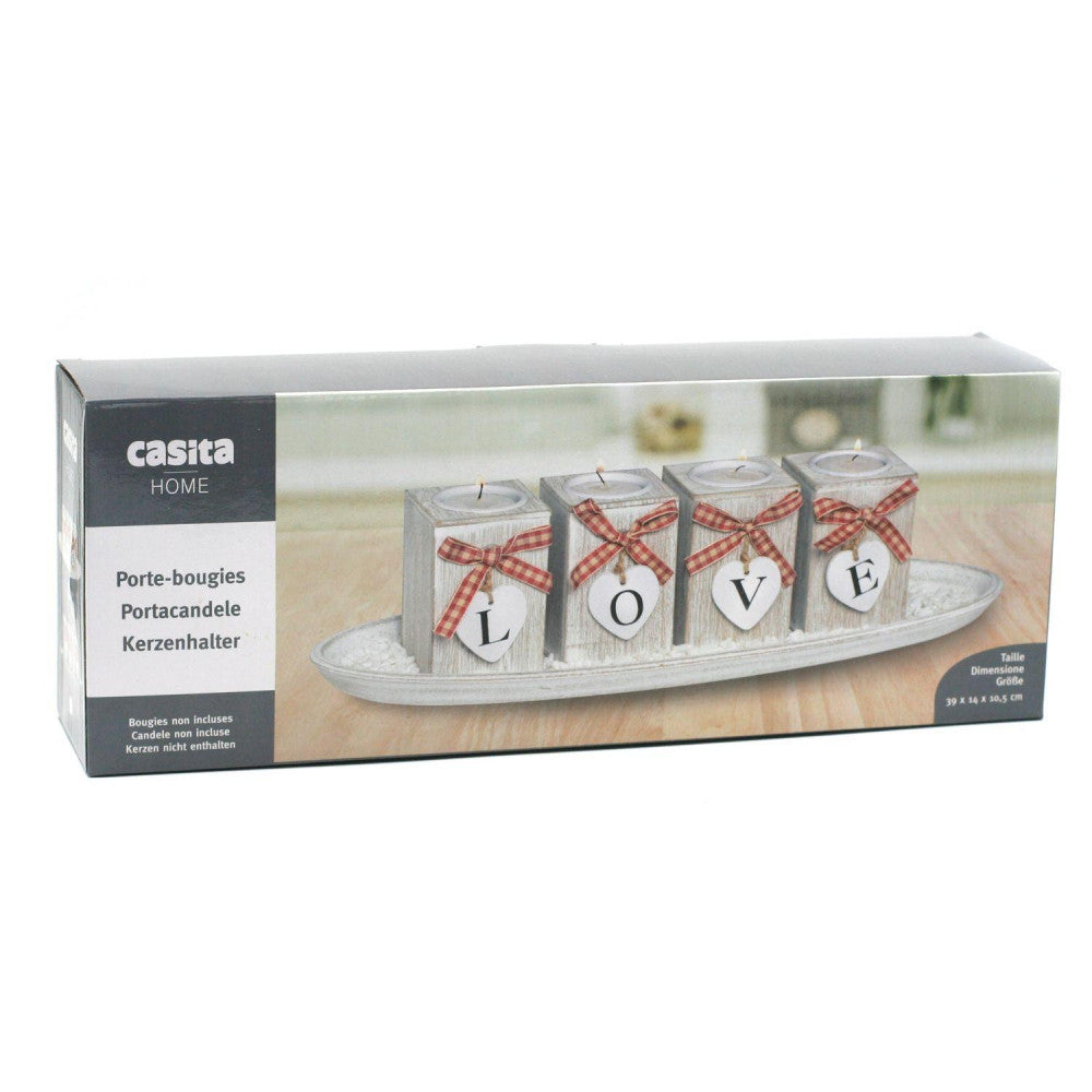  Déco Bougeoir Love Pour 4 Bougies