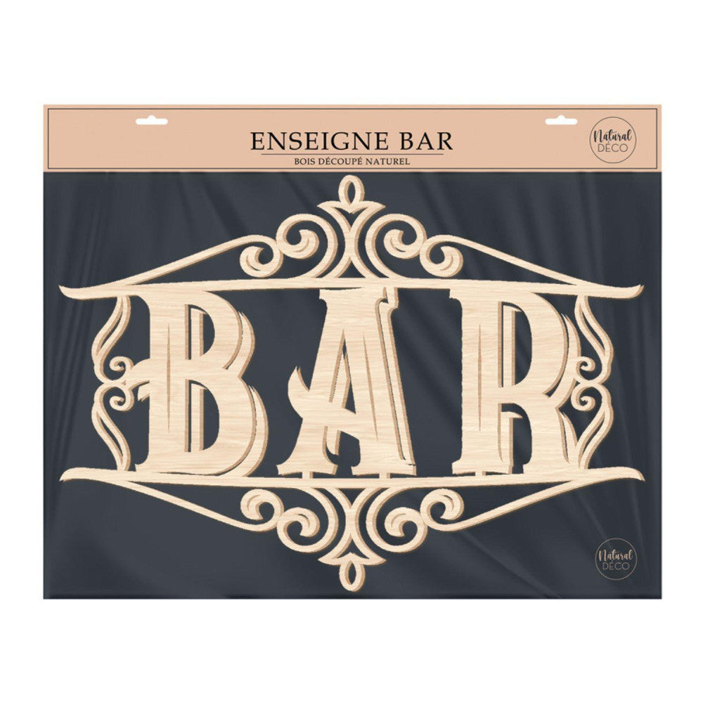  Déco En Bois - Enseigne "BAR"