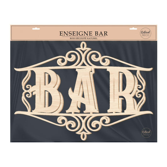  Déco En Bois - Enseigne "BAR"