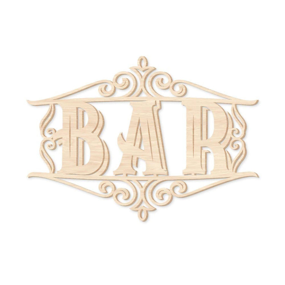  Déco En Bois - Enseigne "BAR"