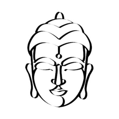 Déco Métal Bouddha - Silhouette Noire