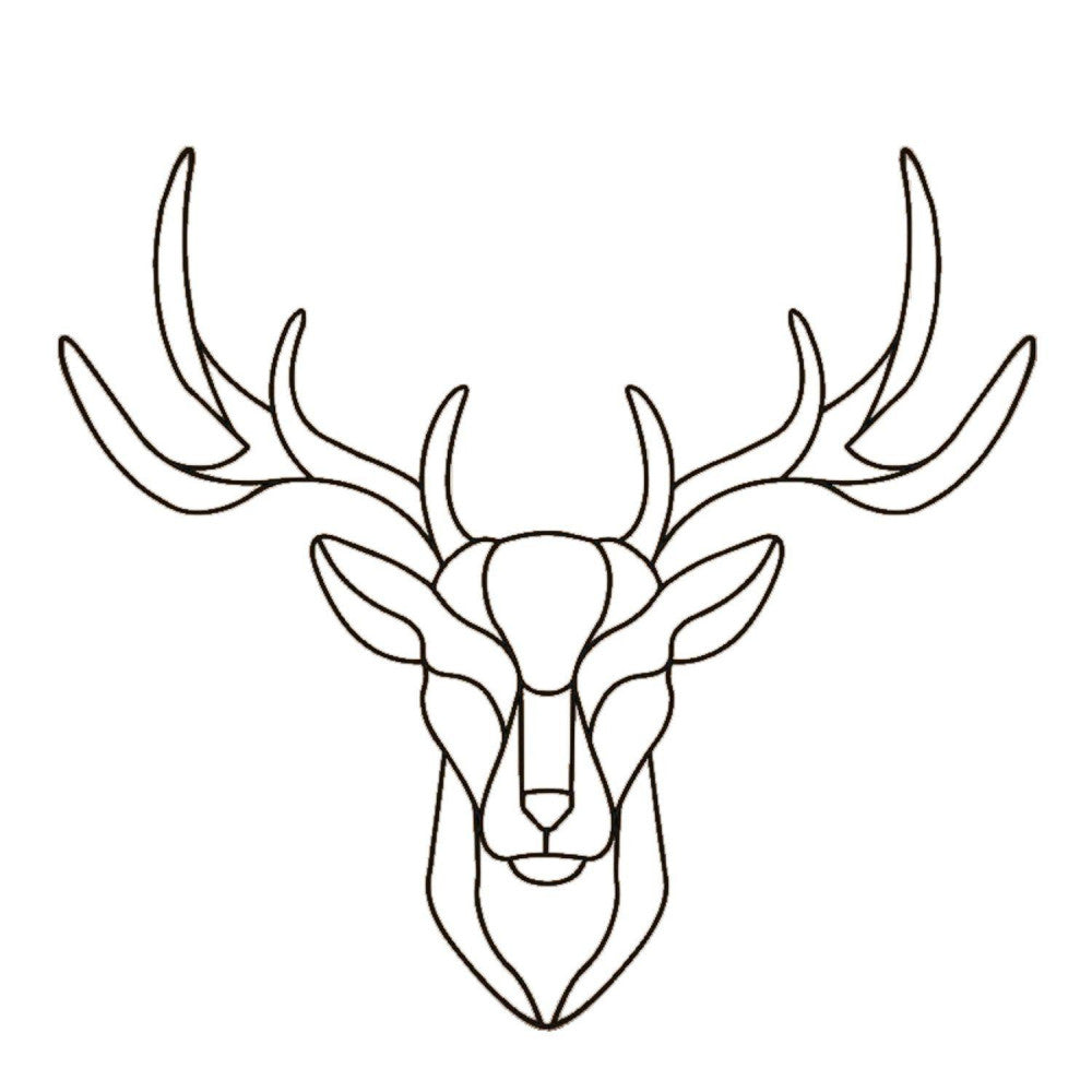  Déco Murale En Métal Cerf - 54 Cm