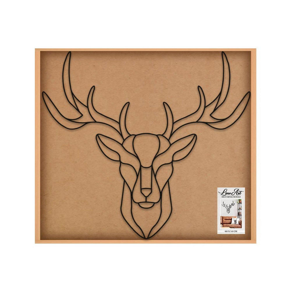  Déco Murale En Métal Cerf - 54 Cm