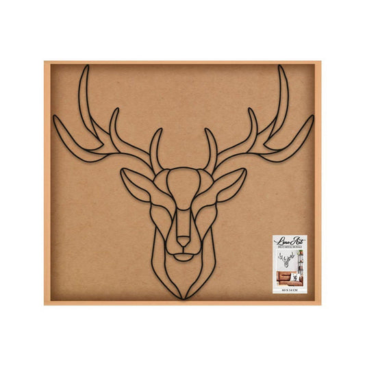  Déco Murale En Métal Cerf - 54 Cm