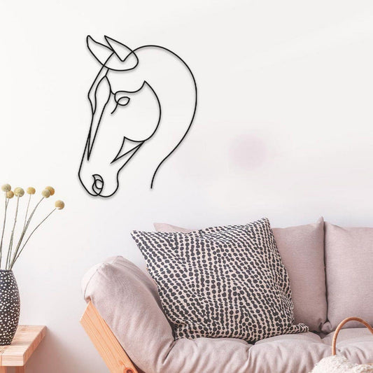  Déco Murale En Métal Cheval - 70 Cm