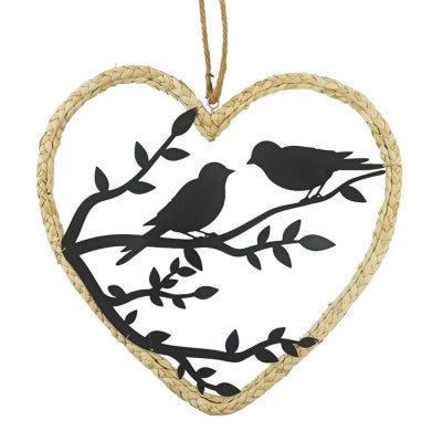  Décoration à Suspendre - Coeur Oiseaux