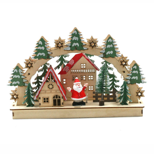  Décoration De Noël Arche En Bois Lumineux - Village Du Père Noël