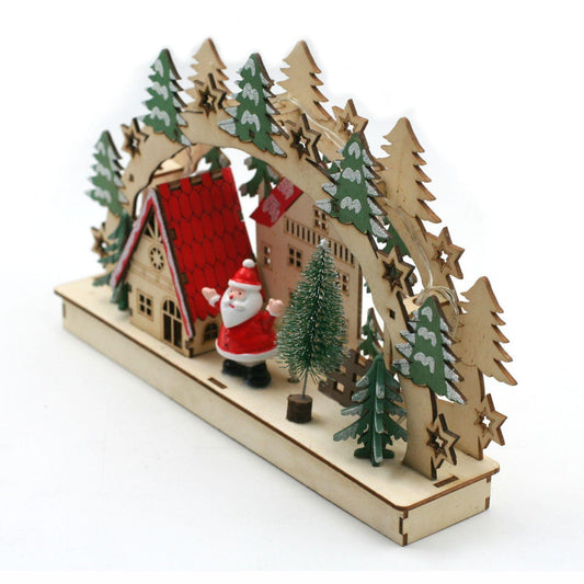  Décoration De Noël Arche En Bois Lumineux - Village Du Père Noël