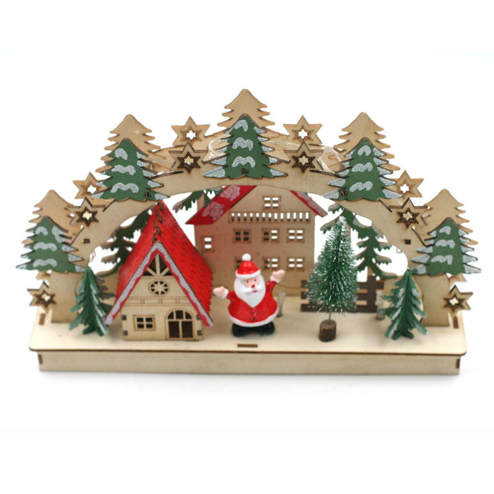  Décoration De Noël Arche En Bois Lumineux - Village Du Père Noël