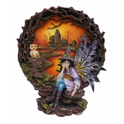  Statuette Fée Sorcière D'Halloween En Résine - 28cm