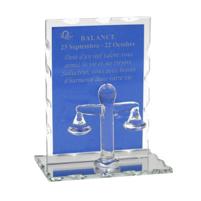  Figurine En Verre Signe De La Balance