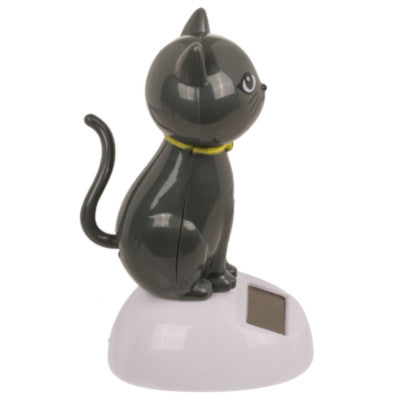  Figurine Mobile Solaire - Chat Gris