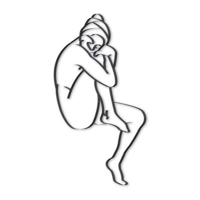 Forme Murale En Métal - Femme Assise
