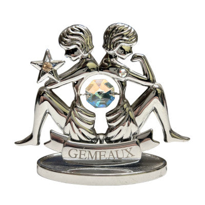  Statuette Argentée Crystocraft - Signe Du Gémeaux