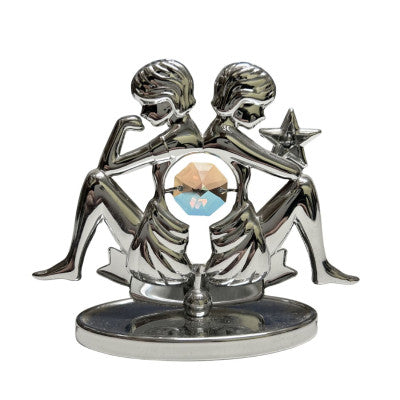 Statuette Argentée Crystocraft - Signe Du Gémeaux
