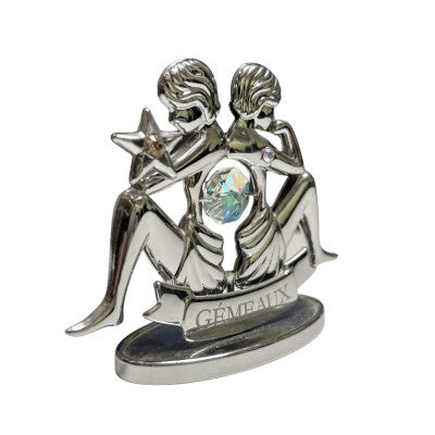  Statuette Argentée Crystocraft - Signe Du Gémeaux
